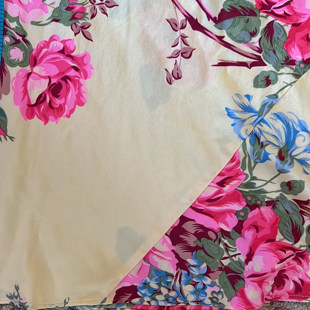 RARE VINTAGE BETSEY JOHNSON RHINESTONE SILK FLORAL MIDI MAXI SLIP DRESS XS S 2 4 - Picture 8 of 11